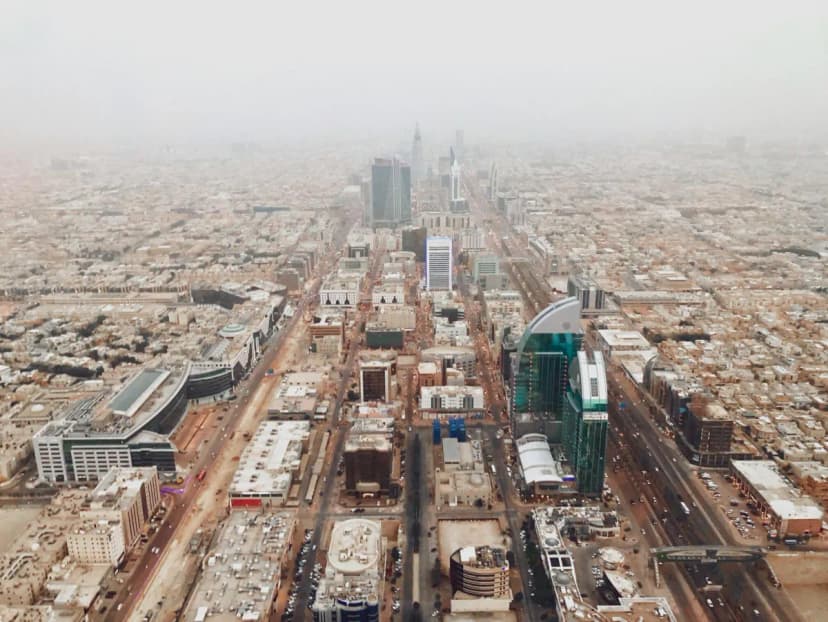 Aerial view of Riyadh's modern cityscape with skyscrapers - Saudi Arabia Premium Residency